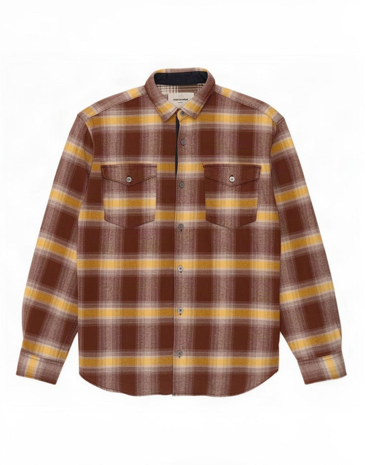 Koszula flanelowa męska Jack & Jones, bawełniana w brązową kratkę