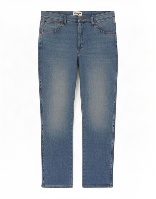 Męskie jeansy Wrangler Texas Slim W33 L30 Niebieskie bawełniane