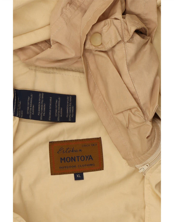 Vintage męska kurtka bomber UK 42 XL beżowa bawełna