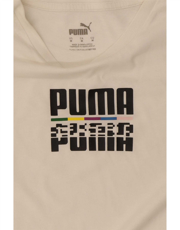 Męska koszulka z grafiką Puma Top, średnia biel