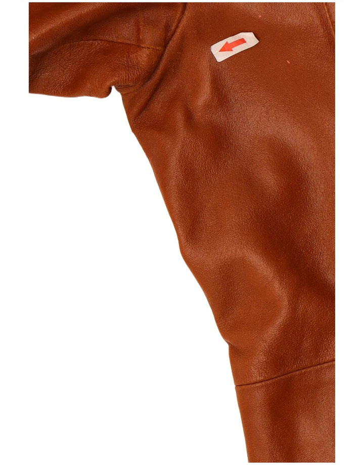 Vintage męska kurtka skórzana UK 36 Small Brown