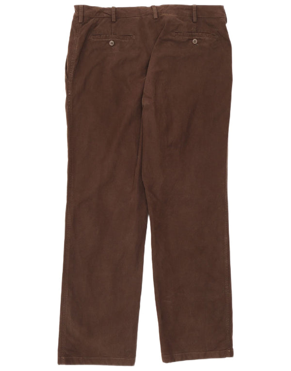 Męskie proste spodnie Chino Trussardi W38 L32 Brązowa bawełna