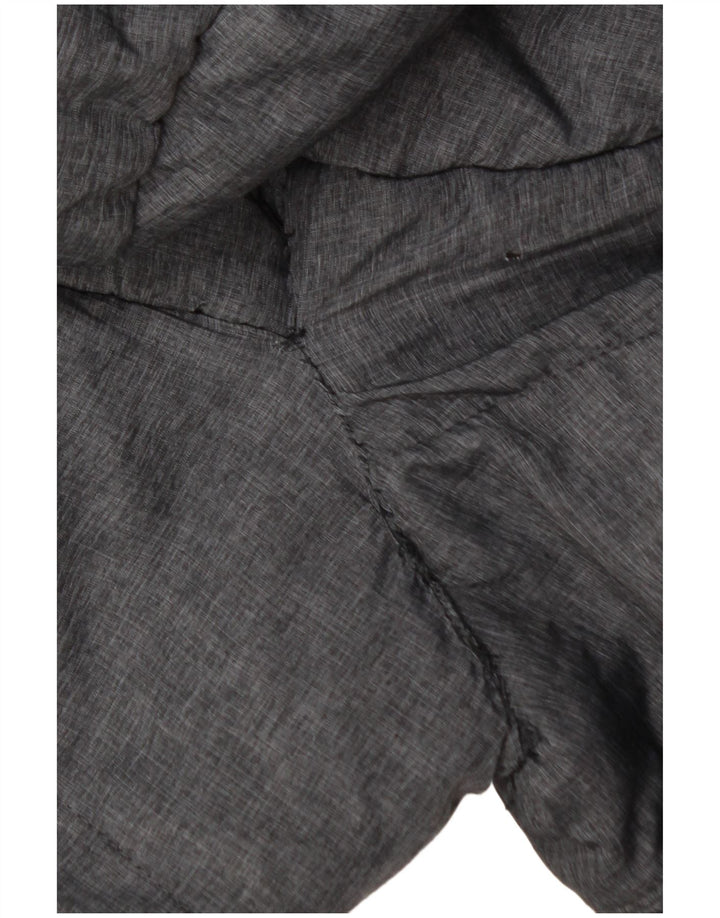 Damski ocieplany płaszcz z kapturem SUPERDRY UK 14, średni szary nylon