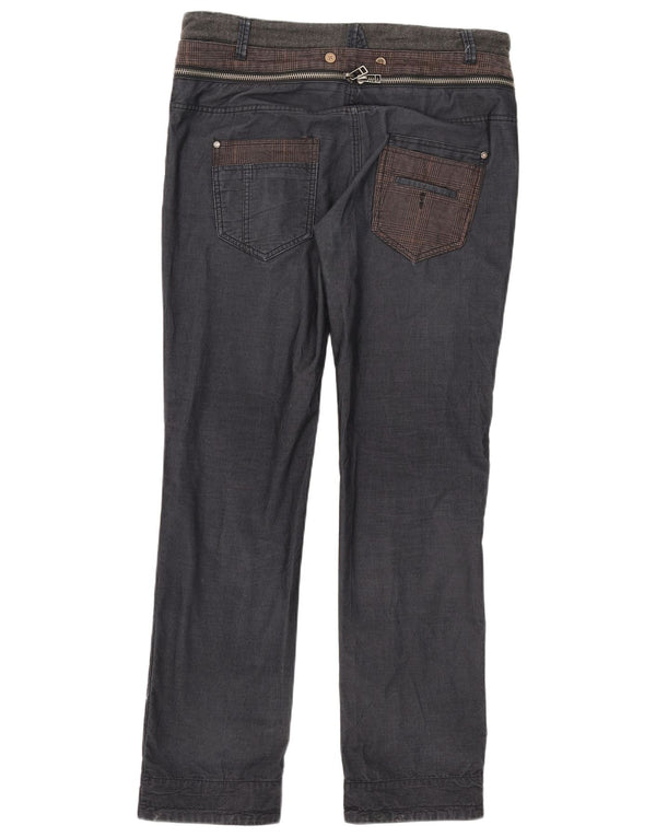 Desigual Męskie jeansy slim W36 L34 Niebieskie bawełniane prążki