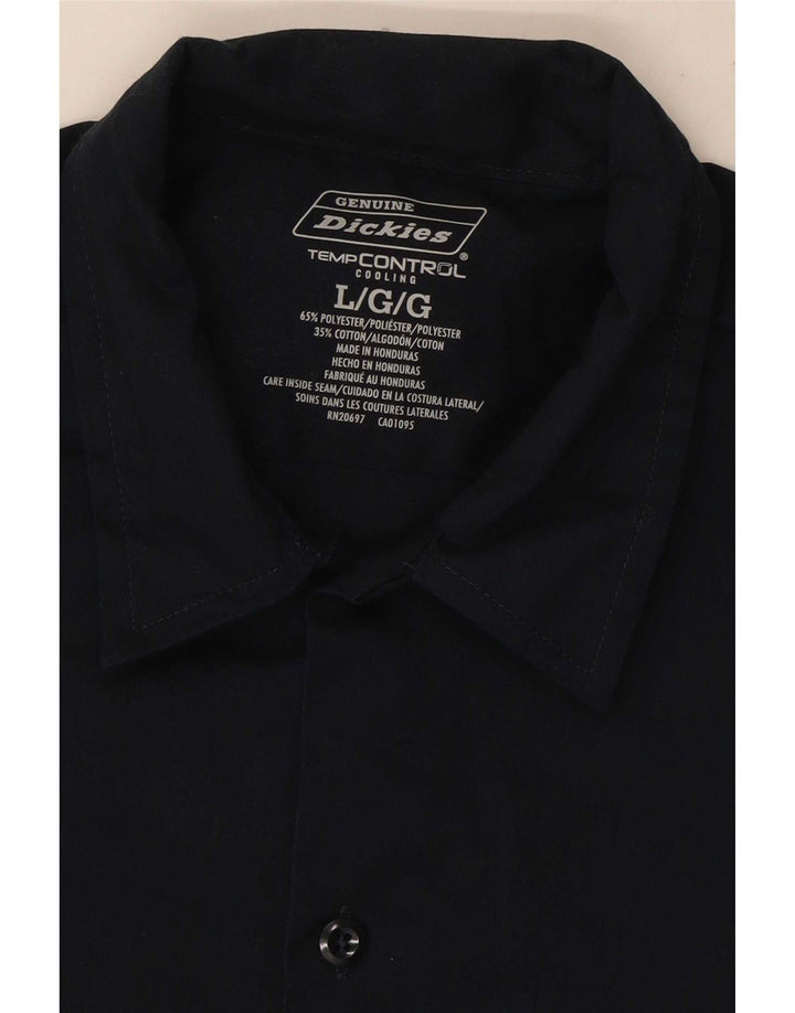 Męska koszula z krótkim rękawem Dickies, duży, granatowy, poliester