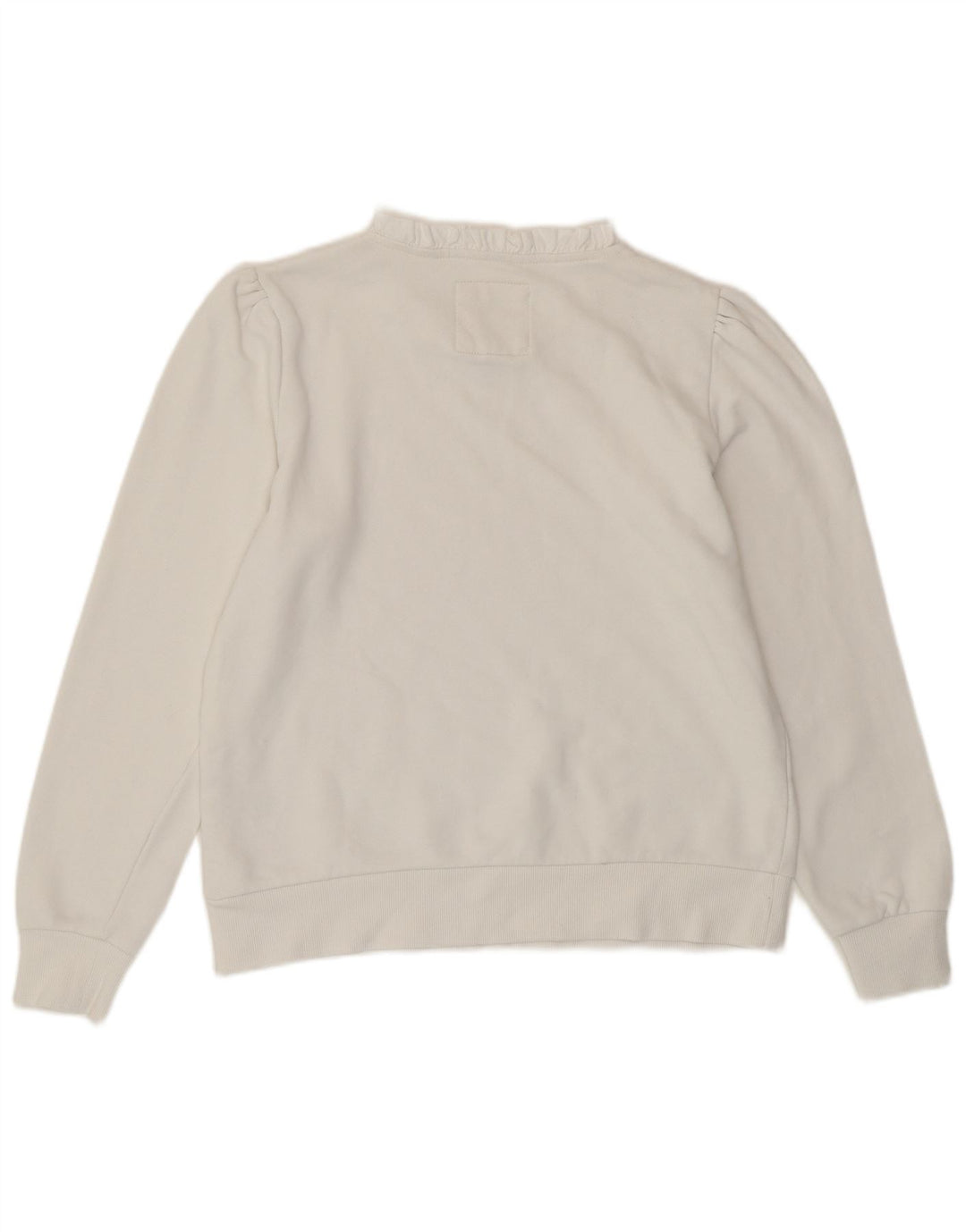 CREW CLOTHING Damska bluza dresowa UK 12, średnia biała bawełna