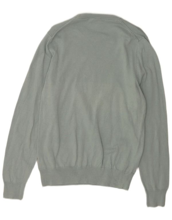 Marks & Spencer Mens Crew Neck Jumper Sweater Medium Blue Cotton