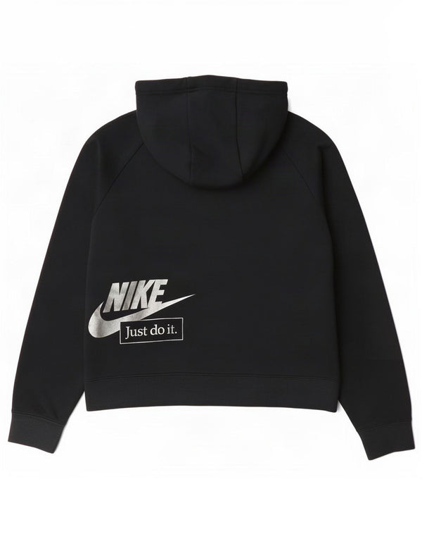Damski sweter z kapturem i zamkiem błyskawicznym z grafiką Nike, UK 6 XS, szara bawełna