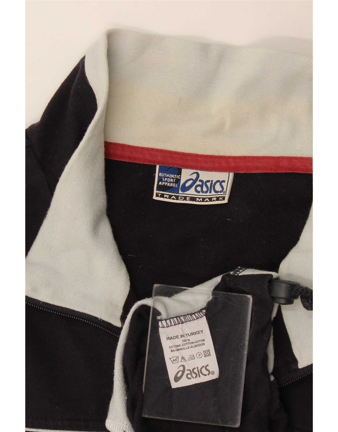 Męska kurtka dresowa Asics 2XL, granatowa, bawełniana w bloki kolorów