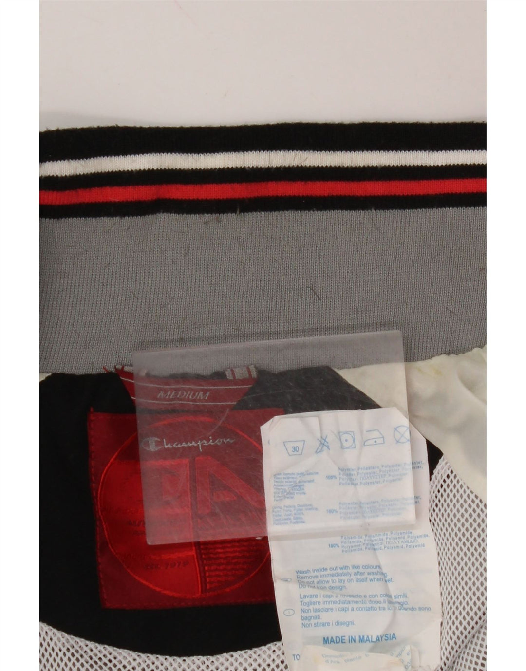 CHAMPION Mens Tracksuit Top Jacket Medium Grey Polyester