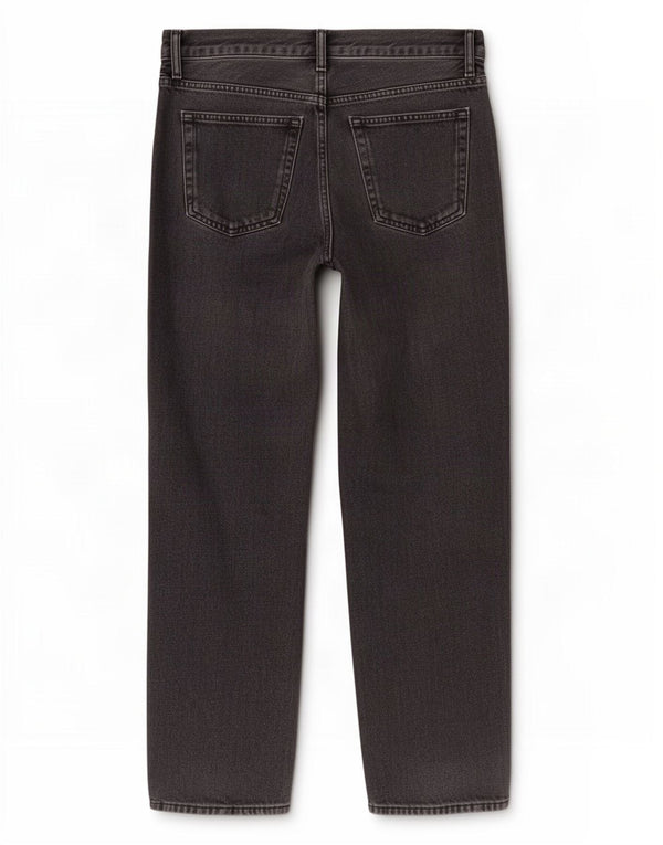 Zara Damskie proste dżinsy z wysokim stanem EU 40 Medium W30 L27 Czarna bawełna