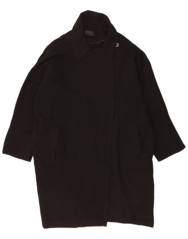 Topshop Womens Oversized Overcoat UK 12 Medium Black Polyester
