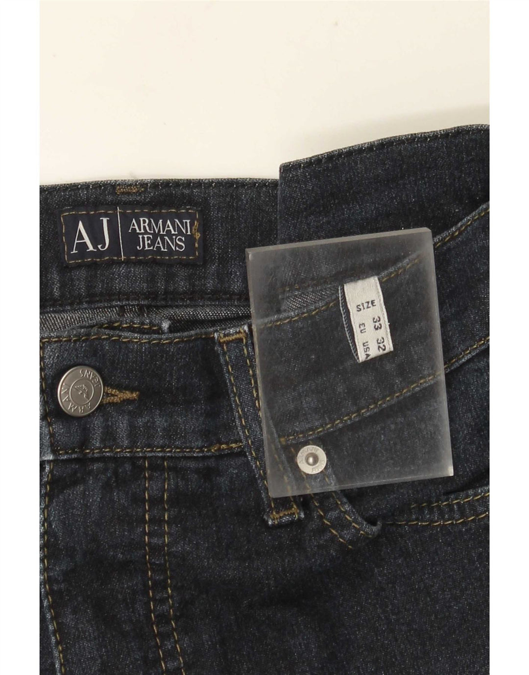 Armani Jeans Damskie proste dżinsy W33 L34 granatowe