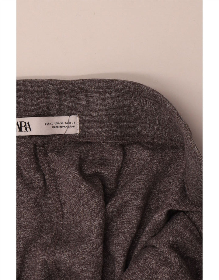 Damskie spodnie dresowe Zara Joggers UK 18 XL Szary poliester