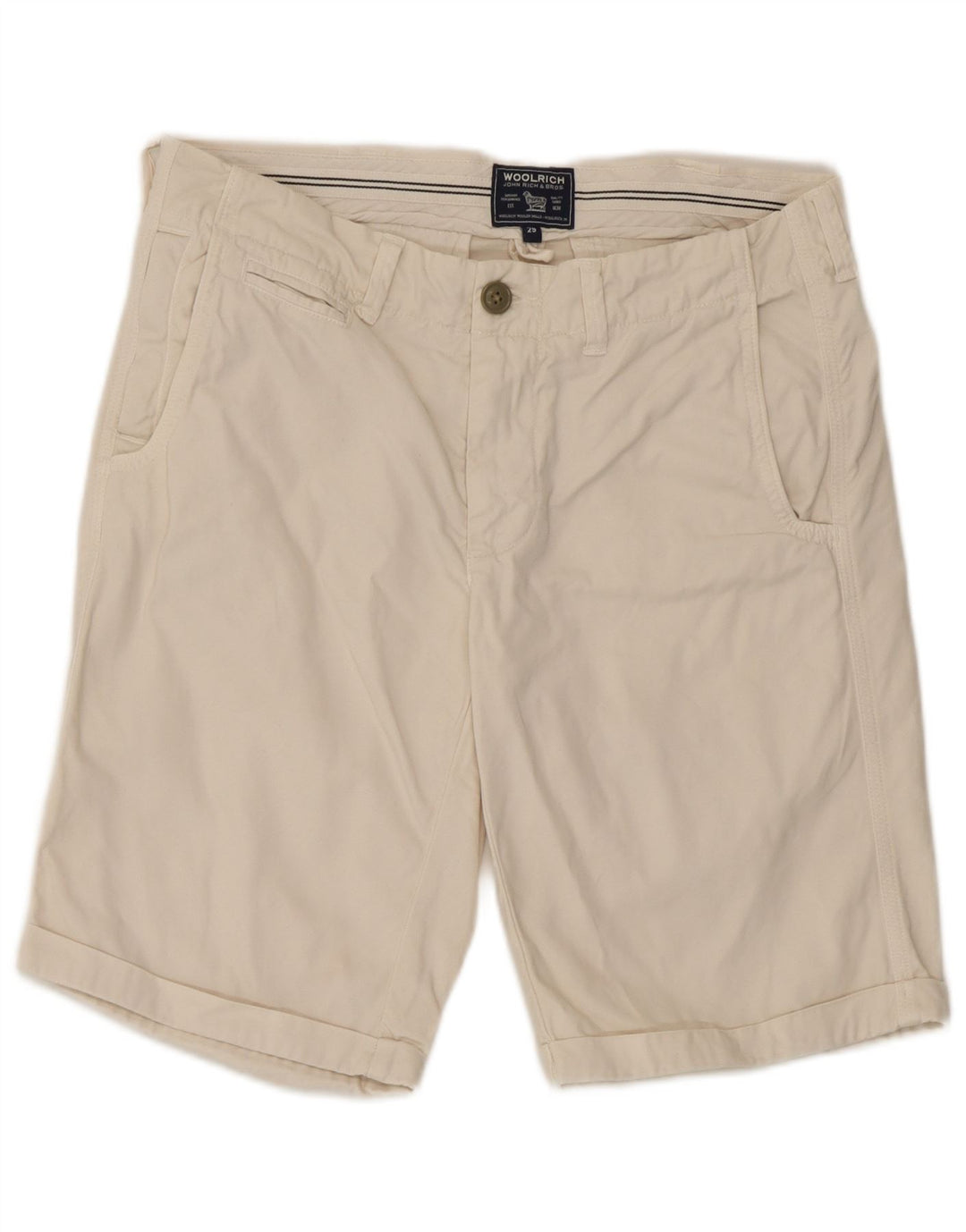 Męskie spodenki Chino Woolrich W29 Małe złamanej bieli, bawełniane
