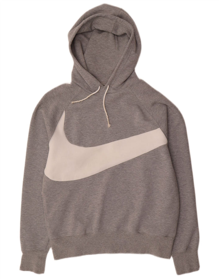 Męski sweter z kapturem Nike Graphic, średnioszary, bawełniany