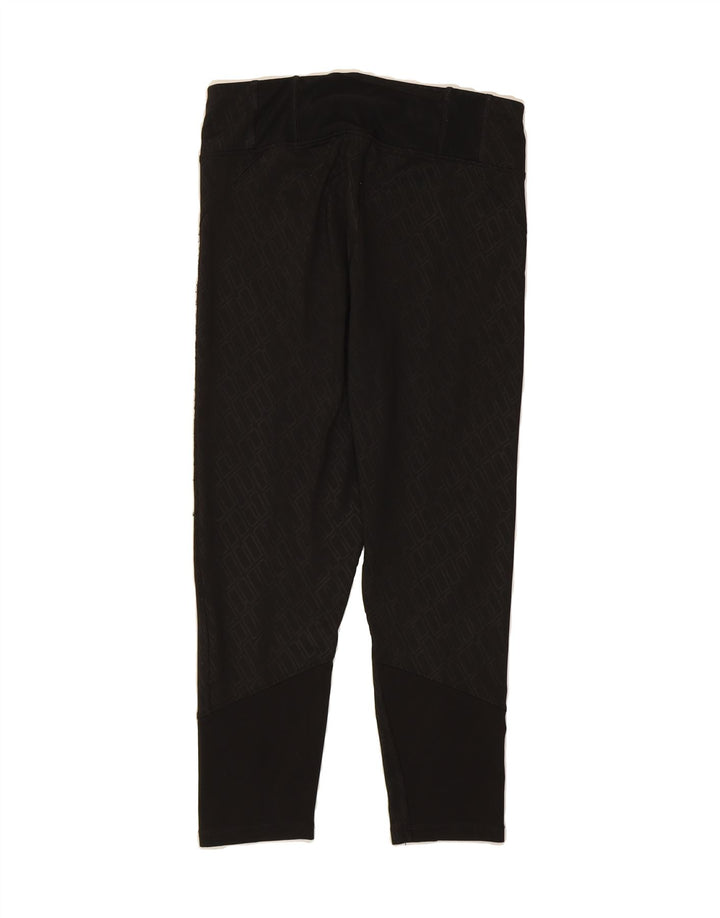 PUMA Womens Capri Leggings UK 12 Medium Black Geometric Vintage Puma and Second-Hand Puma from Messina Hembry 