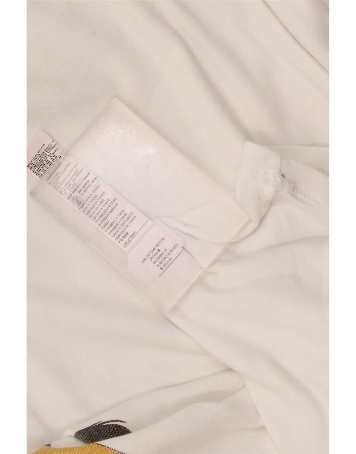 Damski top Benetton Disney Oversized Graphic z długim rękawem, UK 12, średni biały
