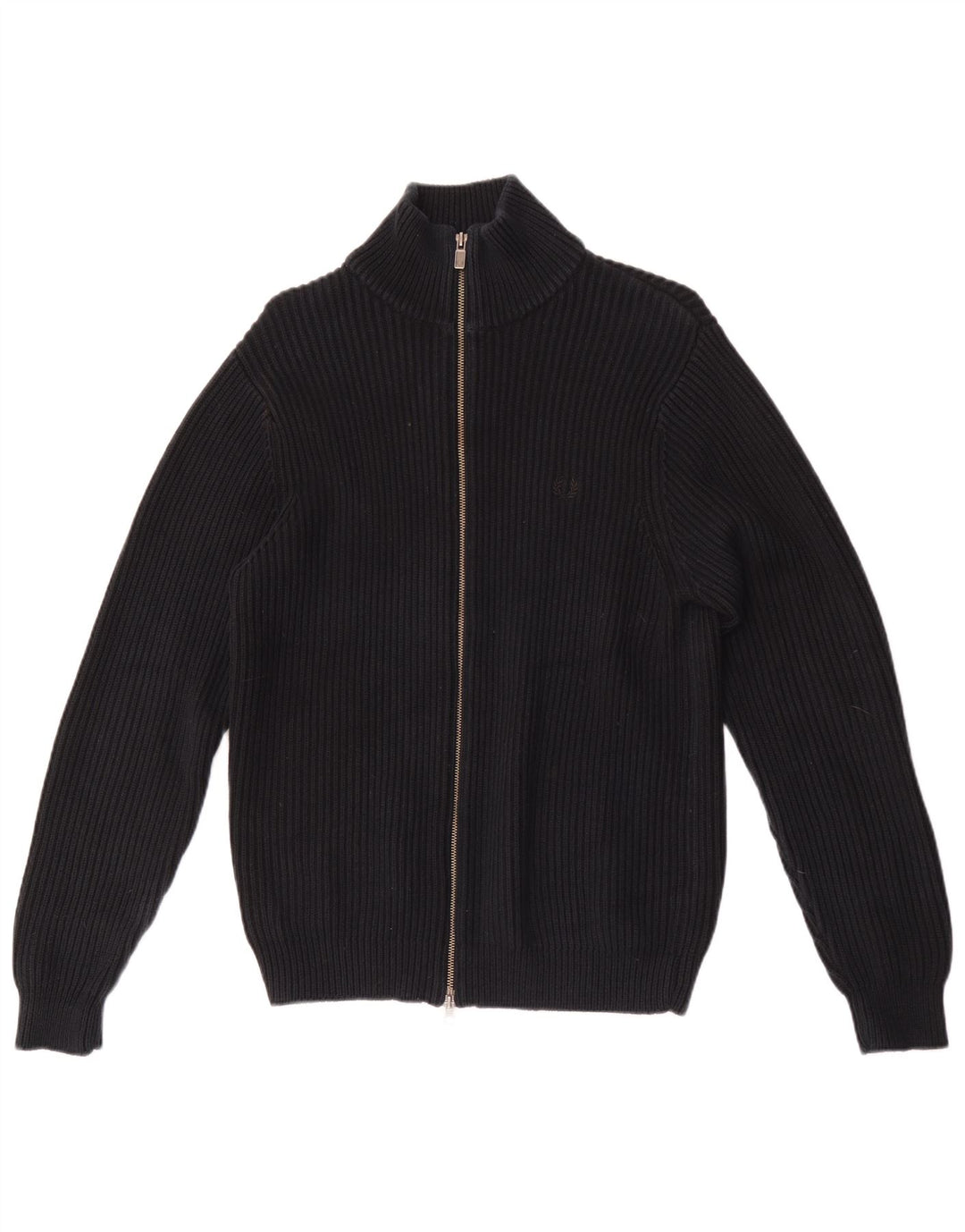 Męski sweter rozpinany Fred Perry, średni czarny, bawełniany