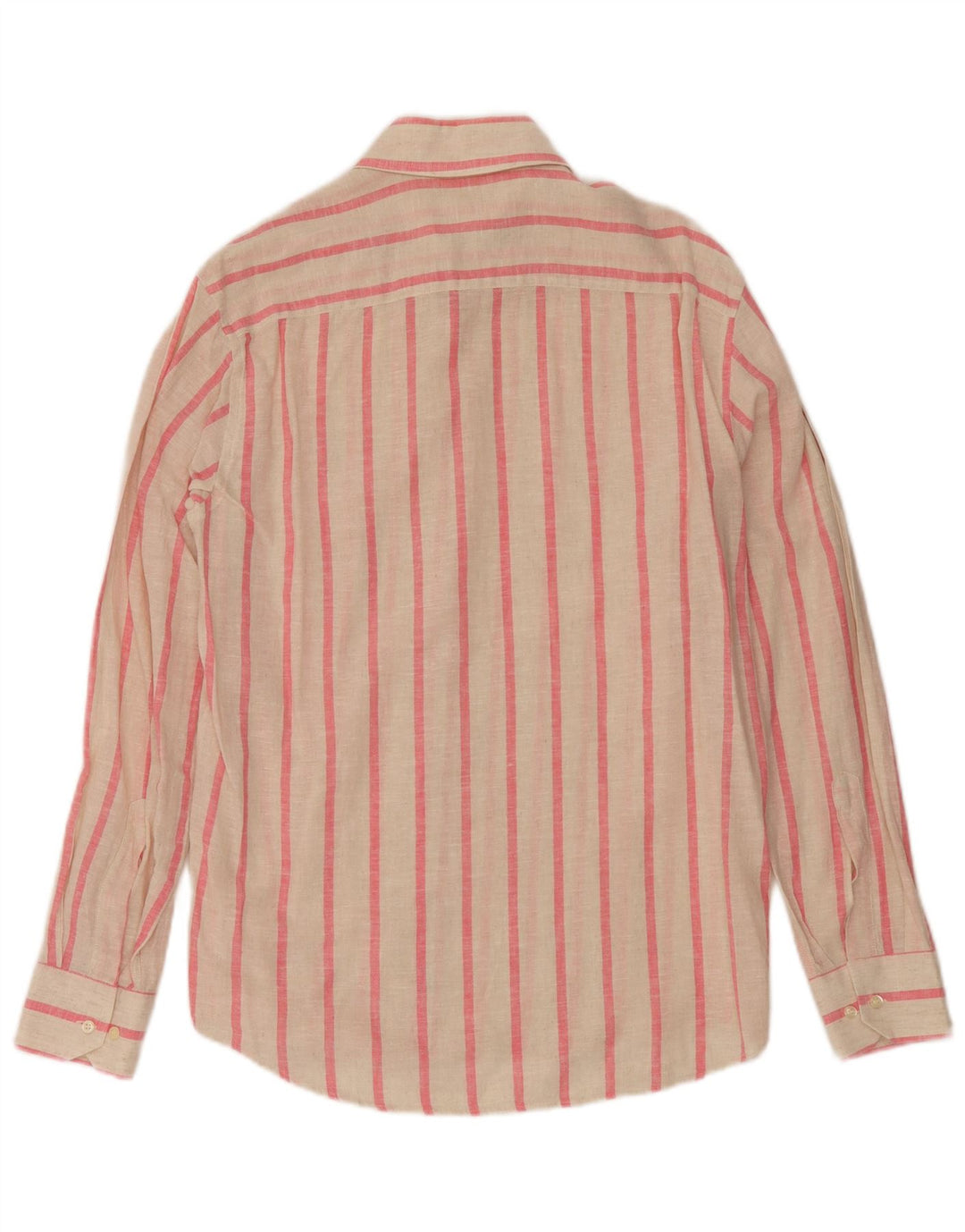 Koszula męska w stylu vintage, średnia w kolorze złamanej bieli, w prążki
