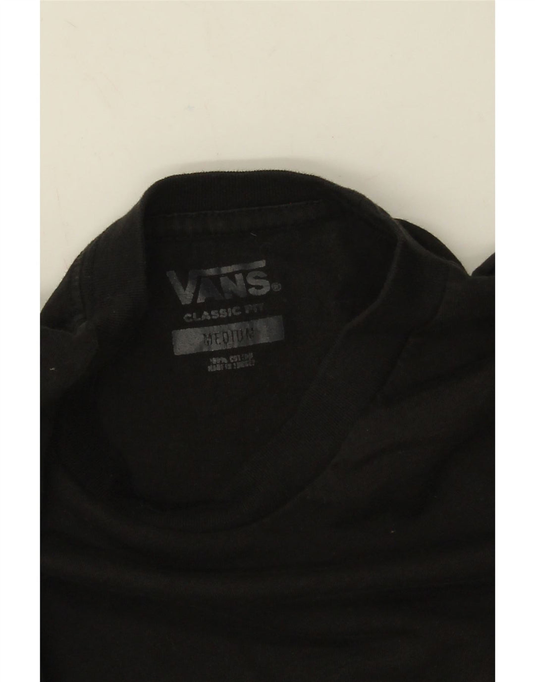 Męski top Vans o klasycznym kroju z grafiką, długim rękawem, średnio czarny, bawełniany