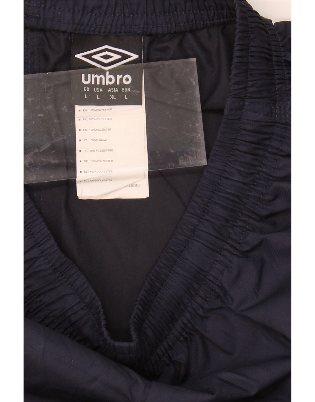 UMBRO Mens Sport Shorts Large  Navy Blue Polyester Vintage Umbro and Second-Hand Umbro from Messina Hembry 