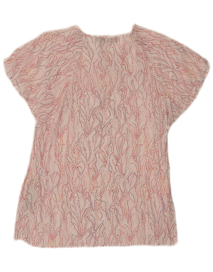 Damska bluzka Massimo Dutti w abstrakcyjny wzór, EU 38 Small, biała wiskoza