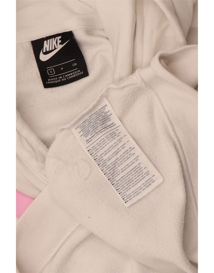 Damska bluza z kapturem NIKE Oversize z grafiką, UK 10, mała, biała