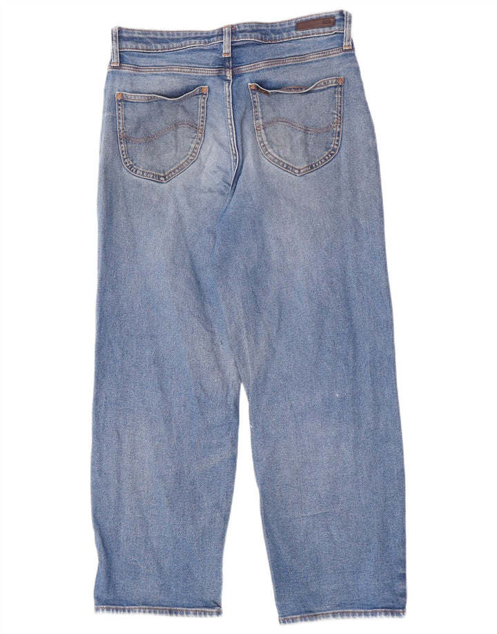 Damskie jeansy Lee Crop Wide Leg W29 L26 Niebieskie bawełniane