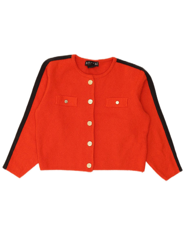Kookai Womens Bolero Jumper UK 14 Medium Red Colourblock