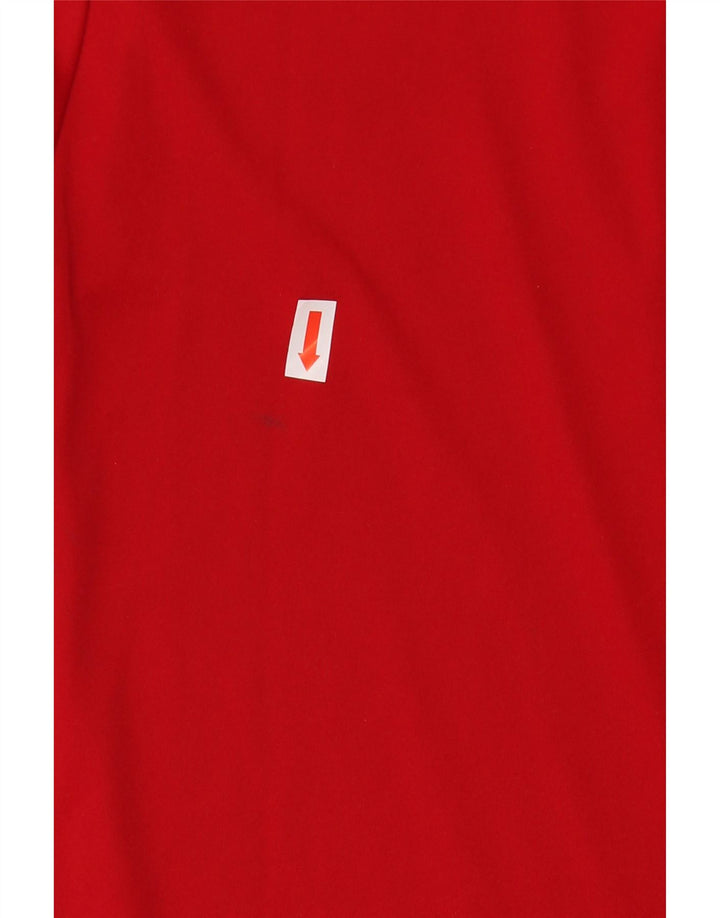 Męski T-shirt ADIDAS Climalite Top XL, czerwony, kolorowy poliester