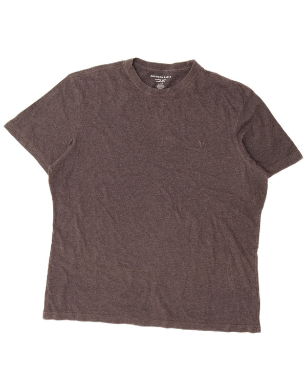 T-shirt męski American Eagle o standardowym kroju, XL, szary, bawełniany