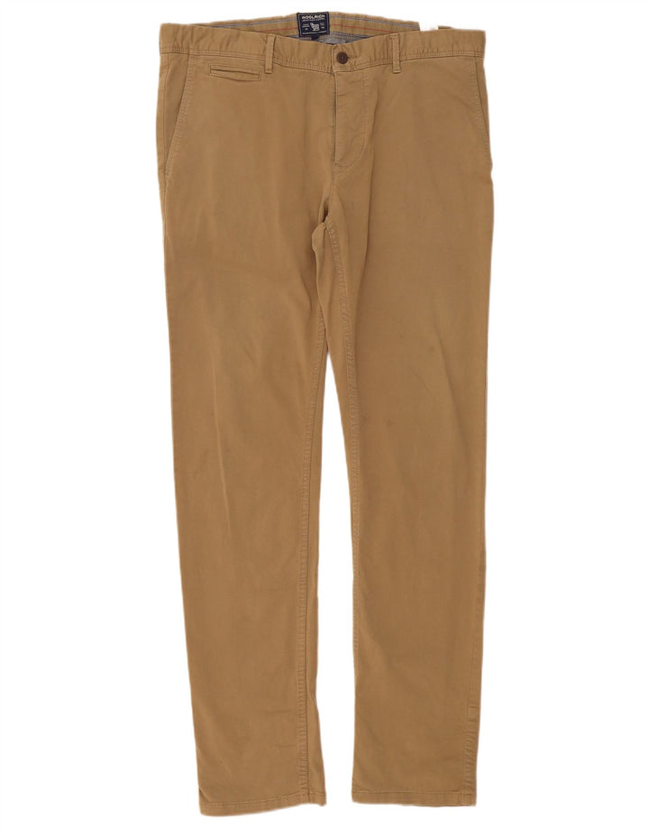 Męskie spodnie typu slim chino Woolrich W36 L32 Brązowa bawełna