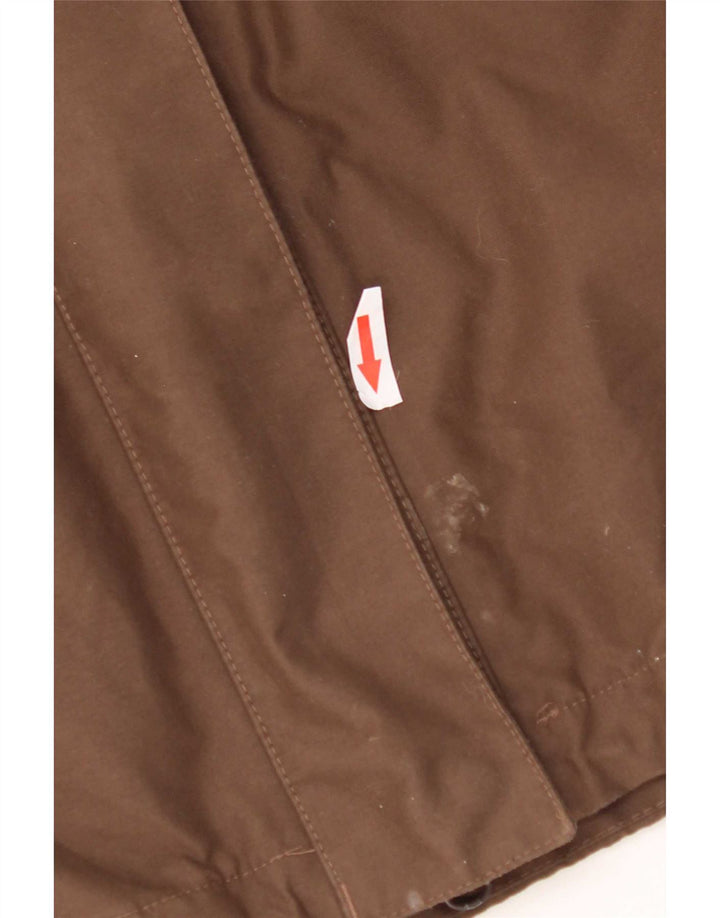 Damska kurtka parka z kapturem Jack Wolfskin UK 16, duża, brązowa, poliester