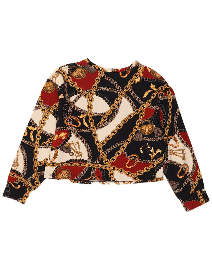 Damska bluzka oversize Zara z abstrakcyjnym wzorem Top UK 10, mała, wielobarwna