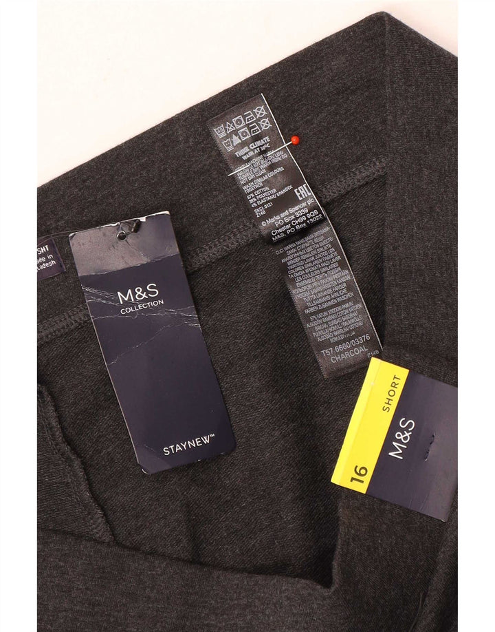 Damskie spodnie dresowe Marks & Spencer UK 16, duże, szare, bawełniane