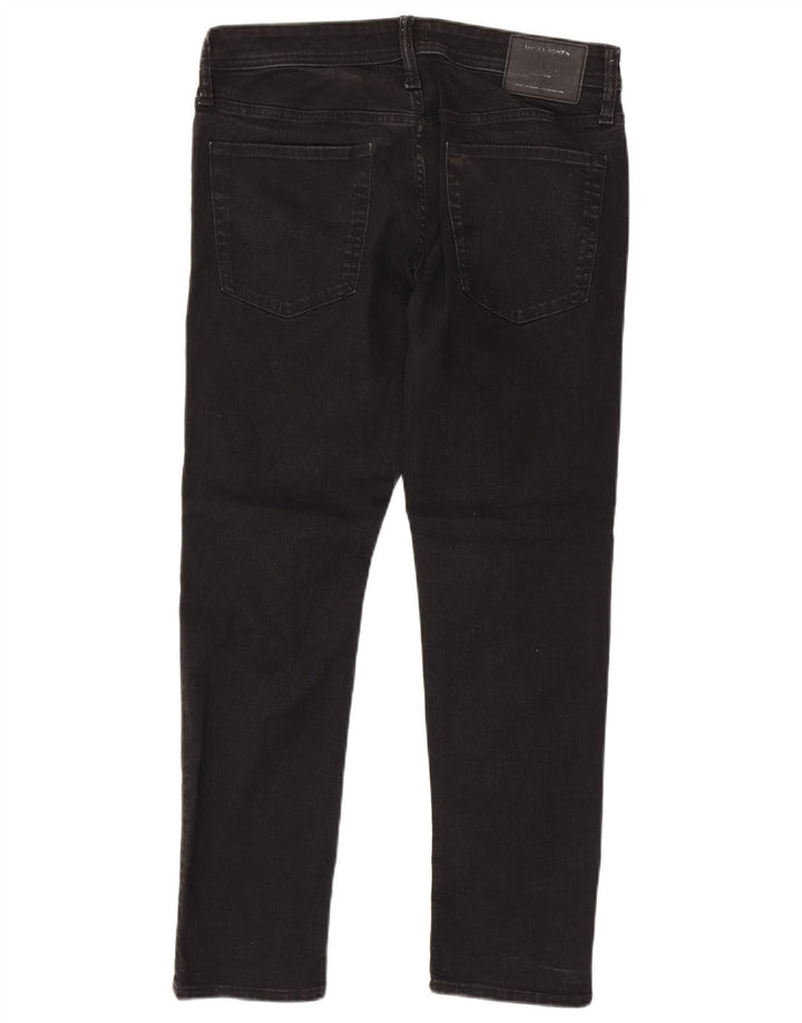 Męskie jeansy typu slim Jack & Jones W32 L30, czarne, bawełniane