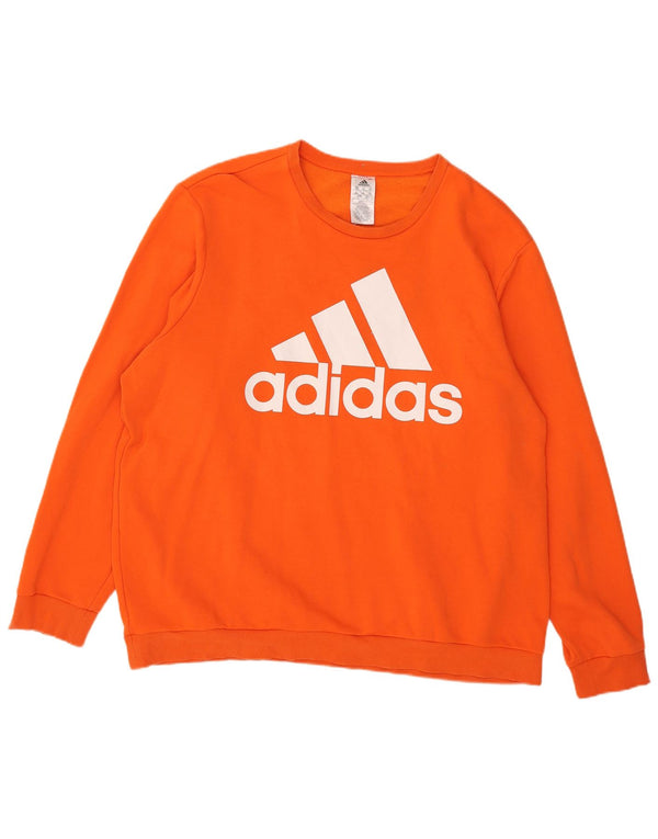 Męska bluza Adidas Graphic Jumper 2XL Pomarańczowa bawełna