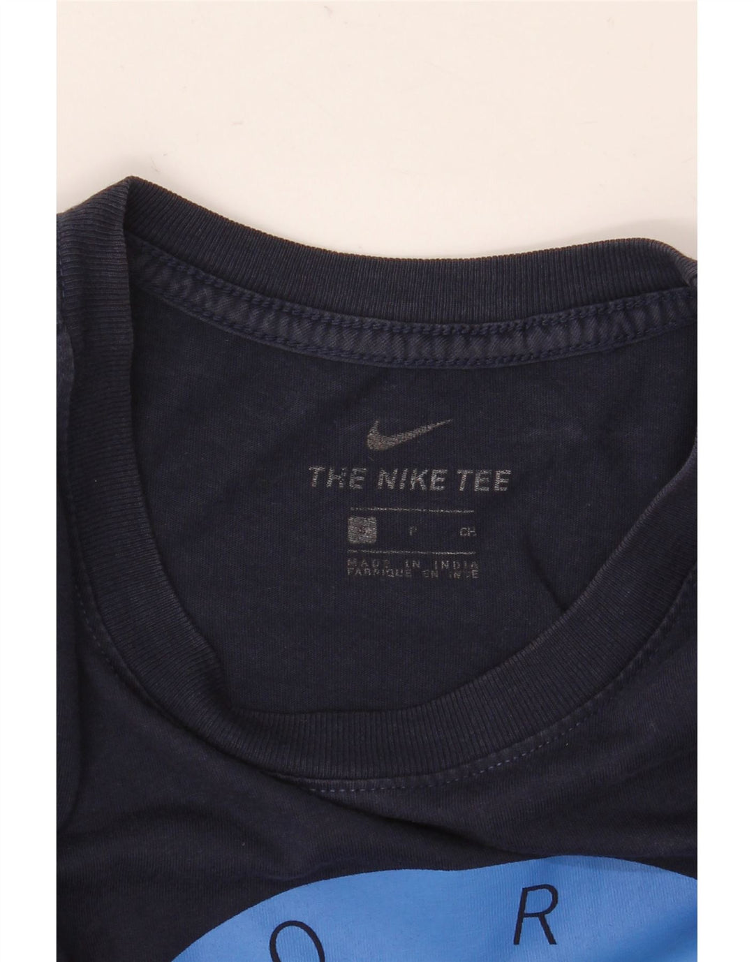 Męski T-shirt z grafiką Nike, mały, granatowy, bawełniany