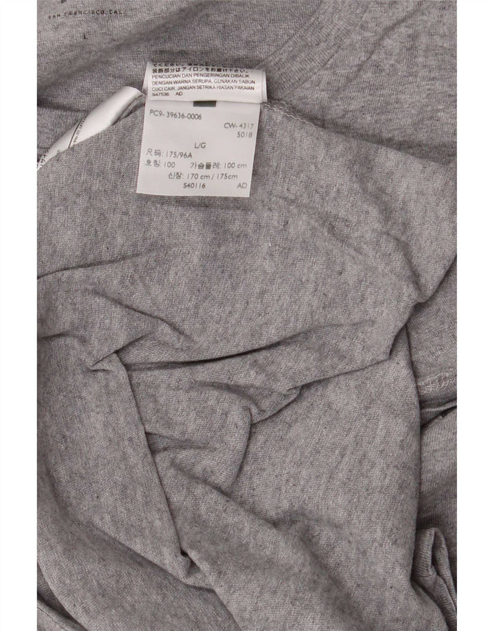 Męski T-shirt z grafiką Levi's, duży, szary, bawełniany w paski