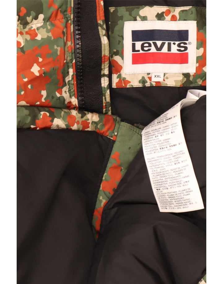 Męska ocieplana kurtka Levi's UK 44 2XL Wielobarwny poliester w kamuflażu