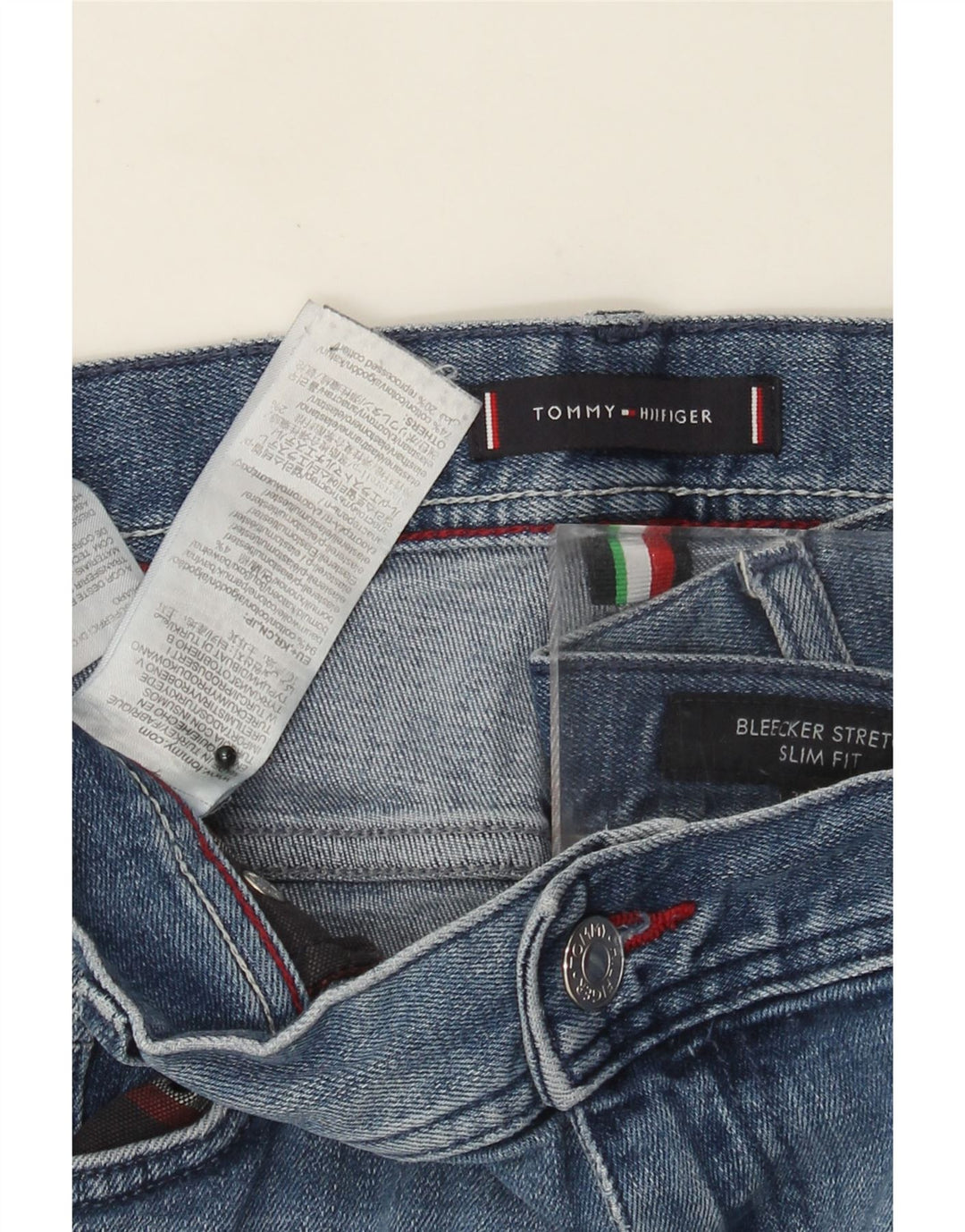 Męskie dżinsy Tommy Hilfiger Bleecker Slim W38 L27 Niebieska bawełna