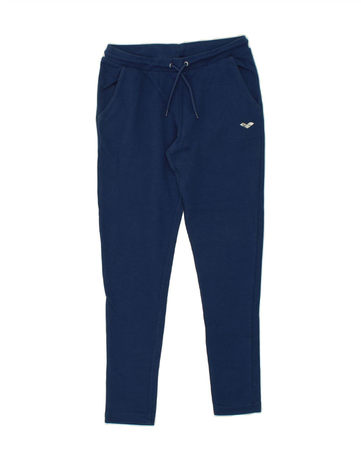 ARENA Womens Tracksuit Trousers UK 12 Medium  Navy Blue Cotton Vintage Arena and Second-Hand Arena from Messina Hembry 