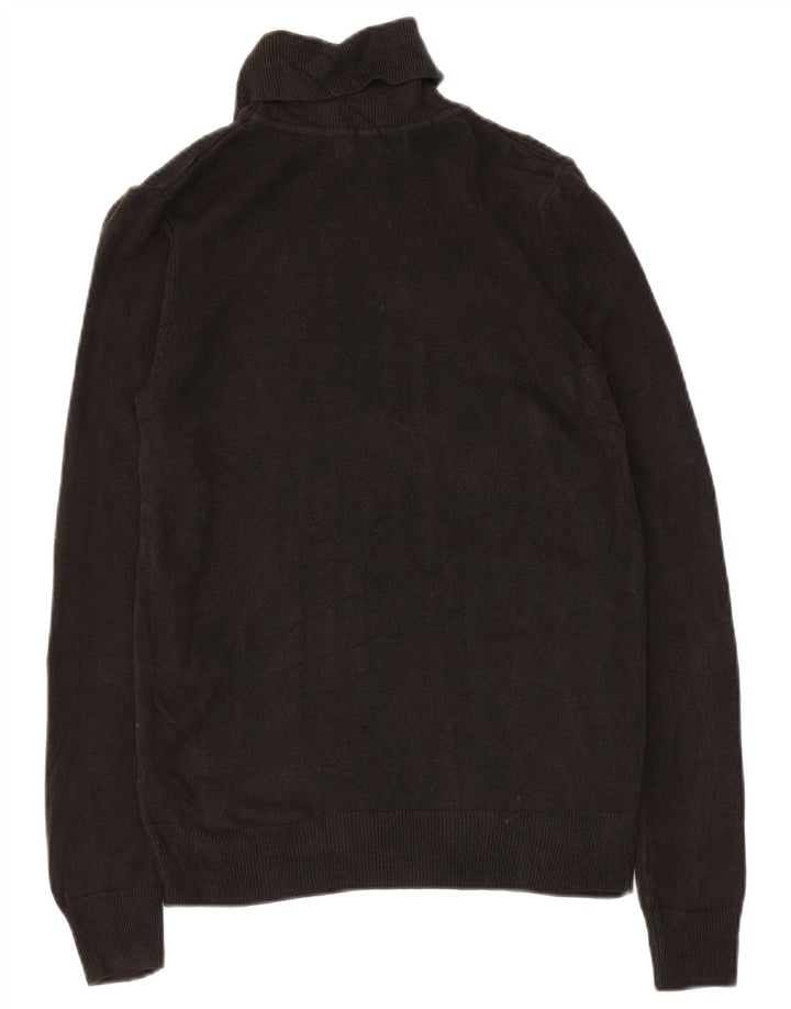 Marks & Spencer Damski sweter z golfem UK 8, mały, czarny akryl