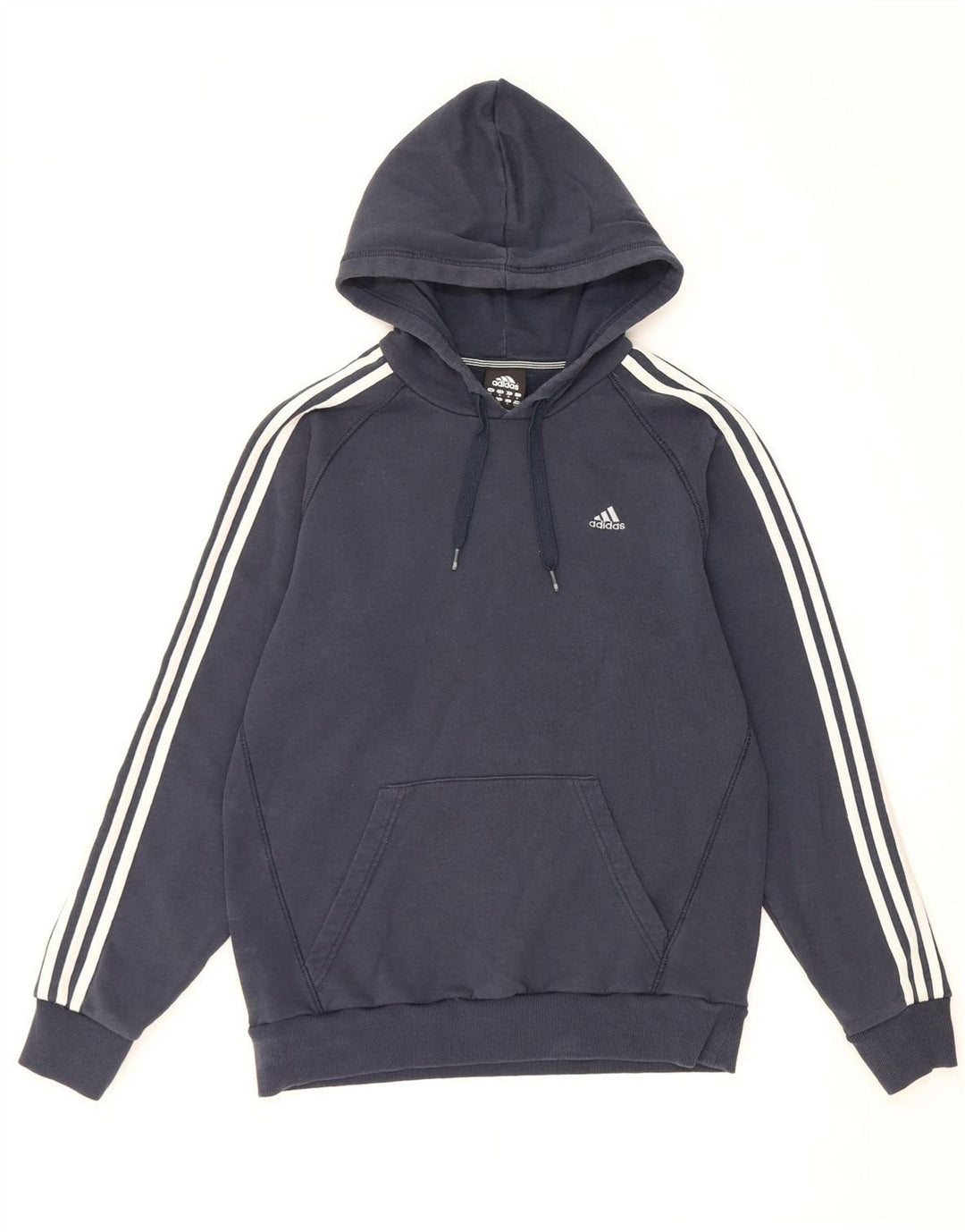 Męski sweter z kapturem ADIDAS, średni granatowy, bawełniany