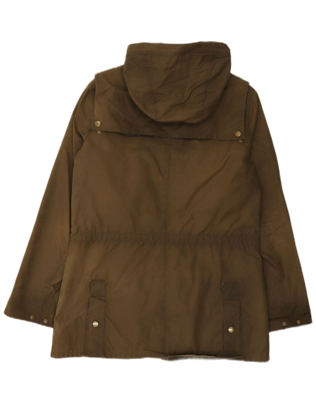 Damska kurtka z kapturem i woskowaną bawełną Barbour UK 12 Medium Khaki