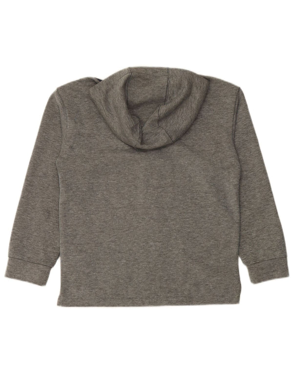 Chłopięcy sweter z kapturem i zamkiem błyskawicznym PUMA, 9-10 lat, szary poliester z blokami kolorów