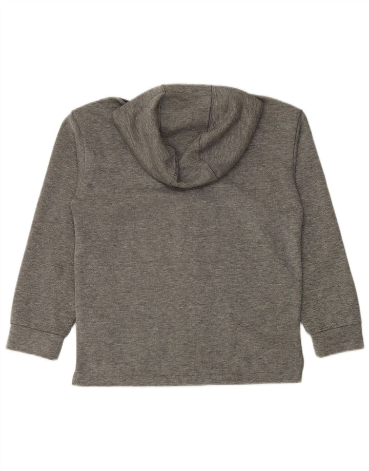 Chłopięcy sweter z kapturem i zamkiem błyskawicznym PUMA, 9-10 lat, szary poliester z blokami kolorów