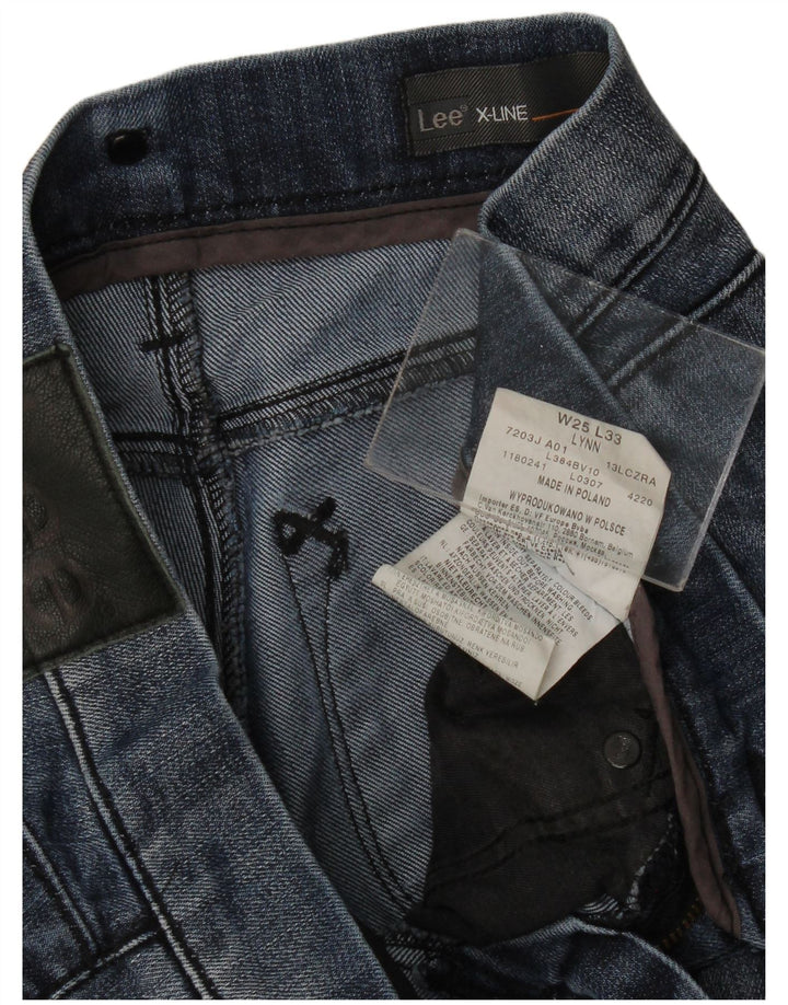 Damskie jeansy Lee Lynn Straight W25 L28 Granatowe, bawełniane