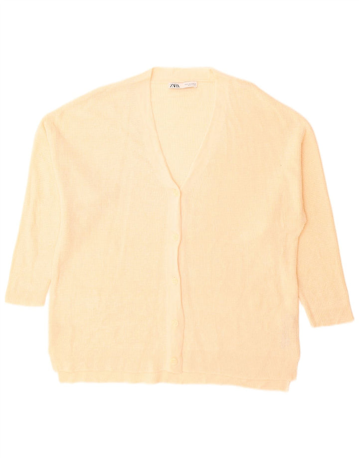 Damski sweter oversize Zara UK 10 Small Beżowy Akryl